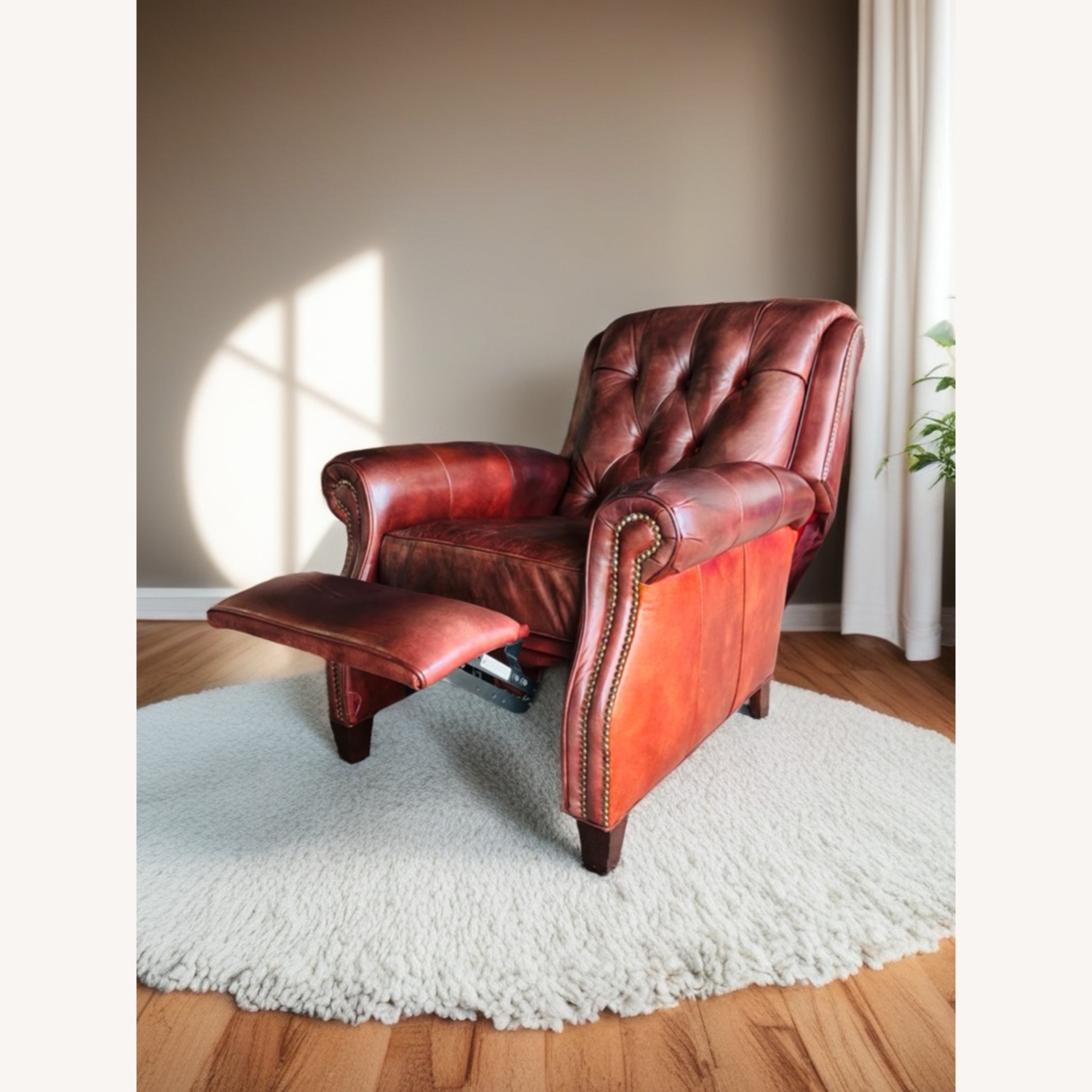Hancock & Moore Miller Tufted Dark Brown Leather Recliner - image-2