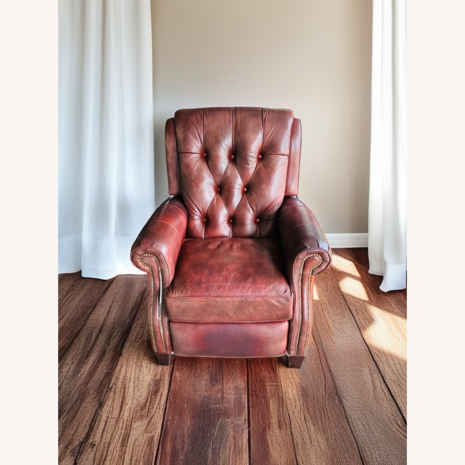 Hancock & Moore Miller Tufted Dark Brown Leather Recliner - image-6