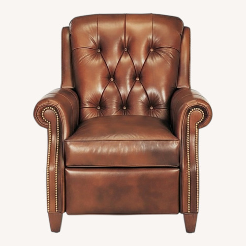 Used Hancock & Moore Miller Tufted Dark Brown Leather Recliner for sale on AptDeco