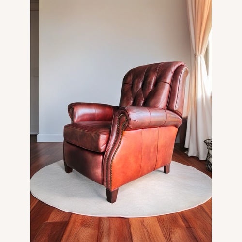 Used Hancock & Moore Miller Tufted Dark Brown Leather Recliner for sale on AptDeco