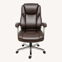 Dark Brown Leather Office Chairs