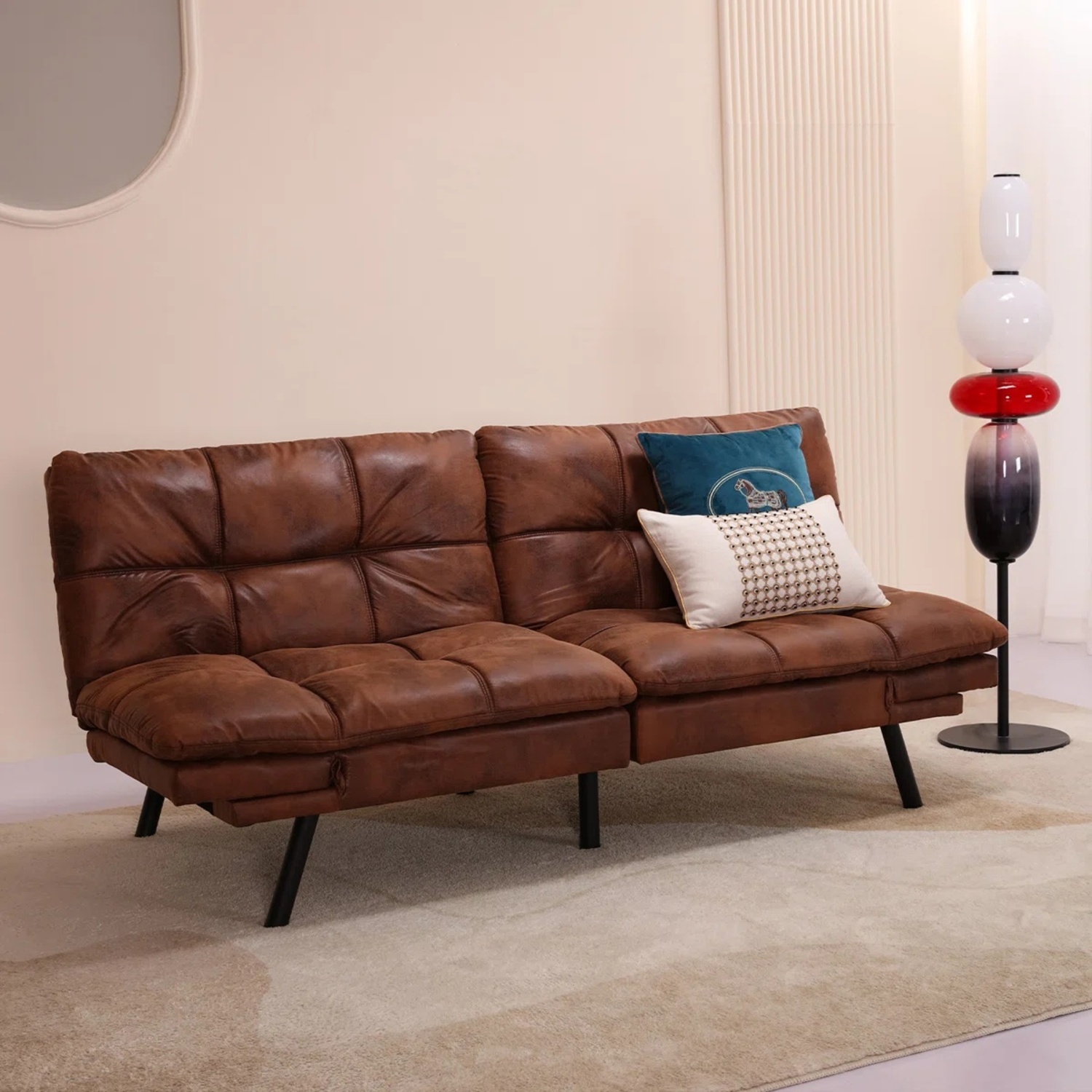 Wayfair Dark Brown Leather Sleeper Sofa - image-10