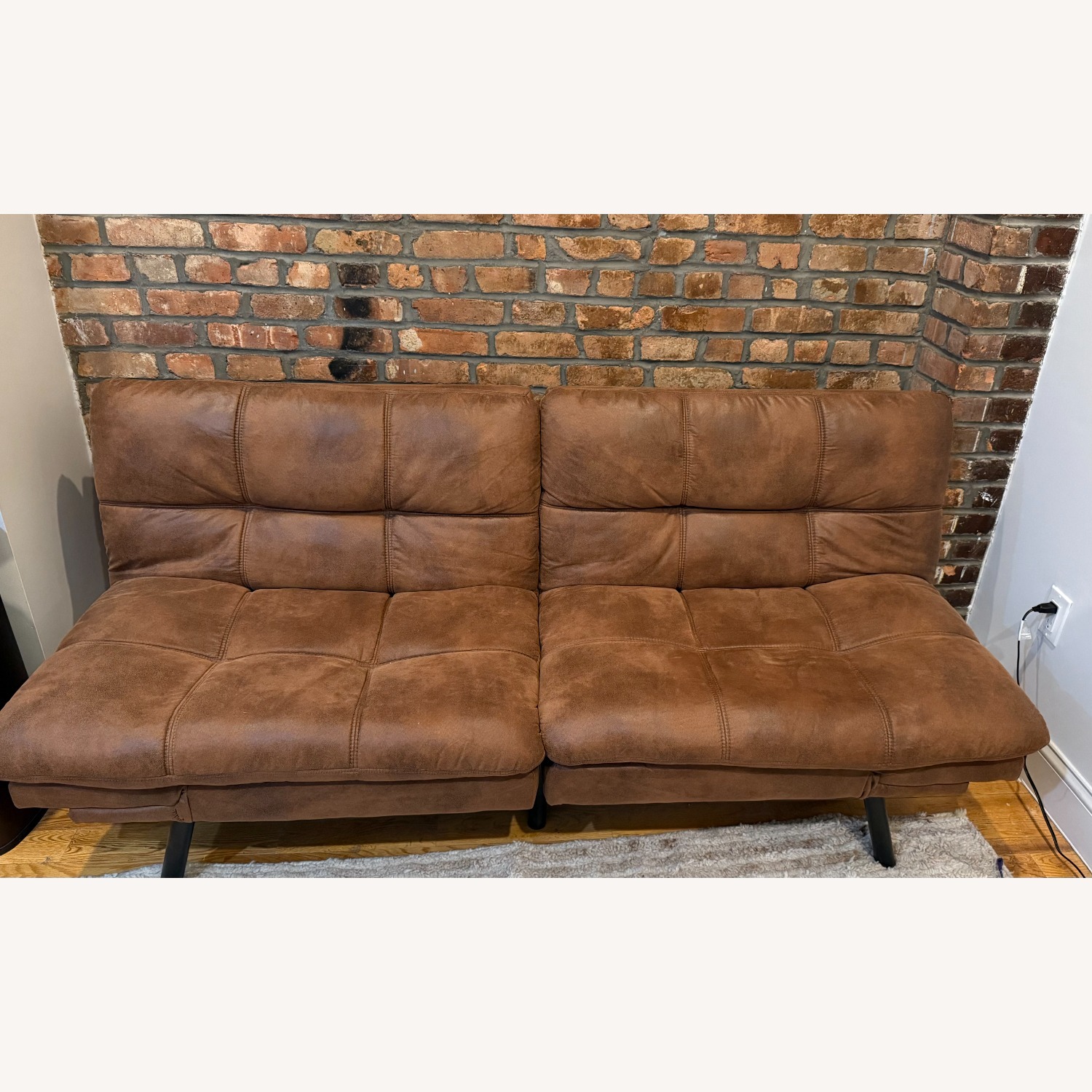 Wayfair Dark Brown Leather Sleeper Sofa - image-5