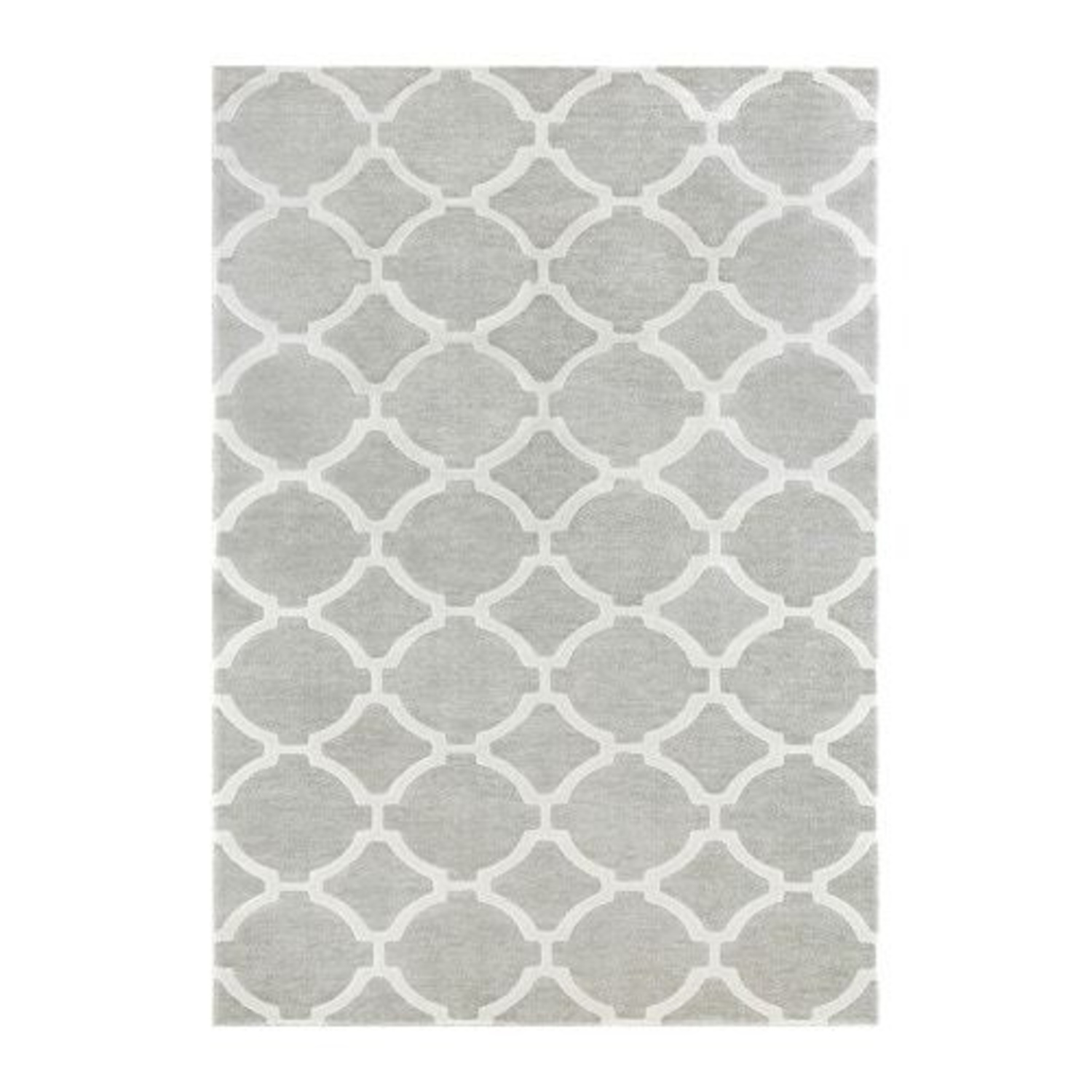 IKEA HILLESTED Light Gray Fabric Area Rug 5'7" x 7'10" - image-5