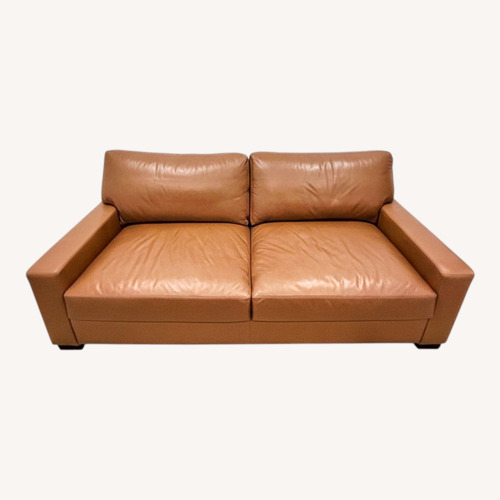 Used Turner Square Arm Leather Sofa Pottery Barn for sale on AptDeco
