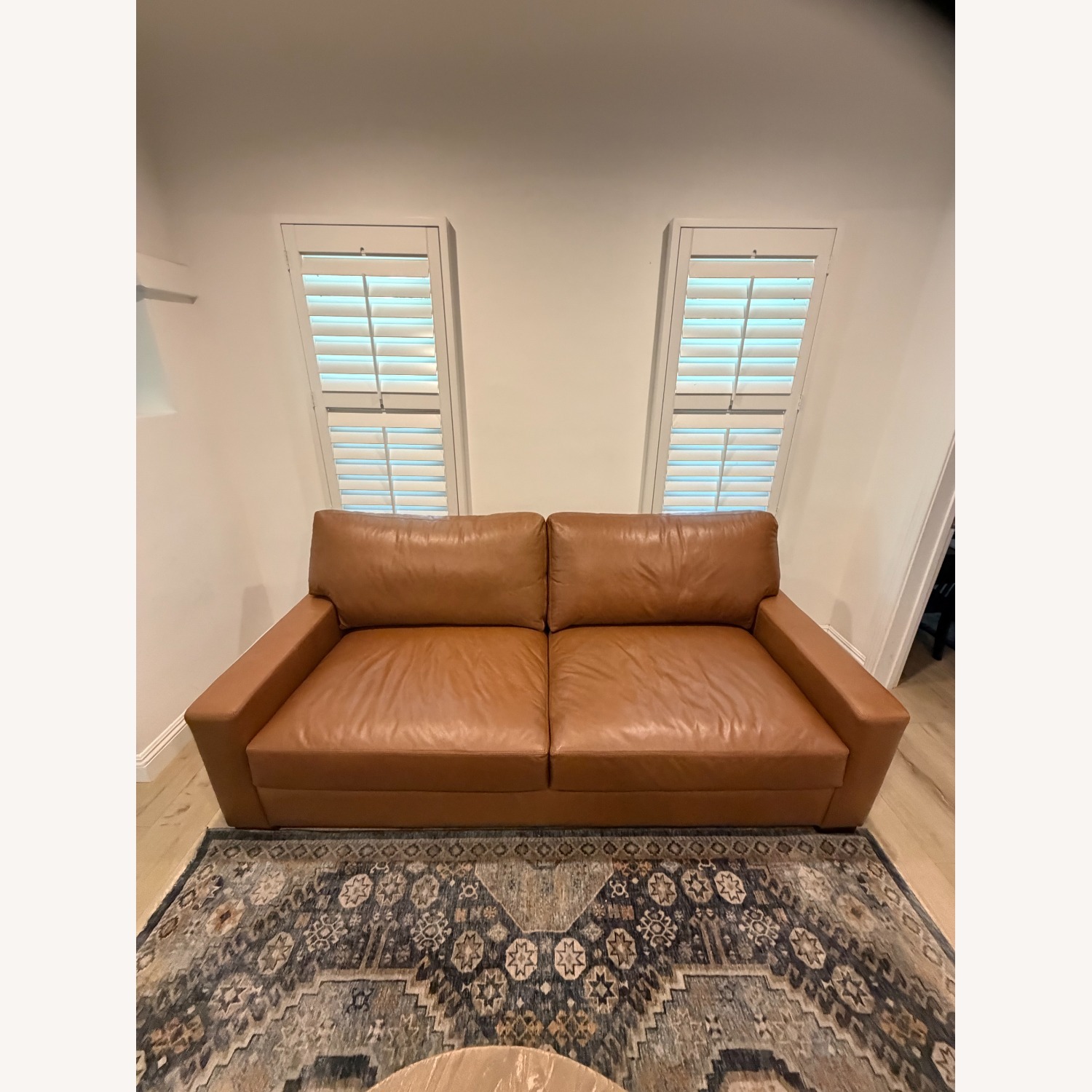 Pottery Barn Turner Square Arm Leather Sofa - image-4