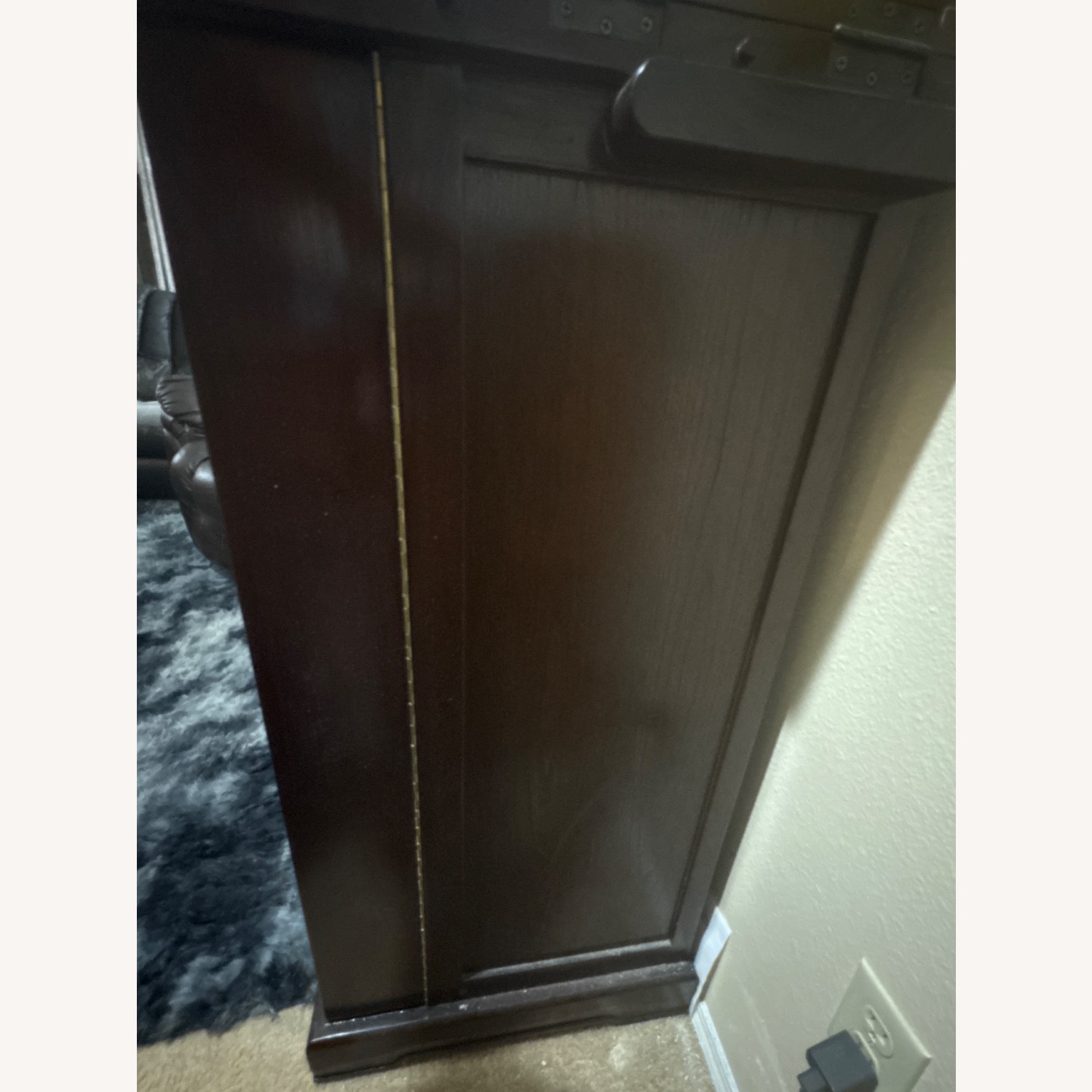 Vintage/Antique Dark Brown Wood Bar Cart - image-3