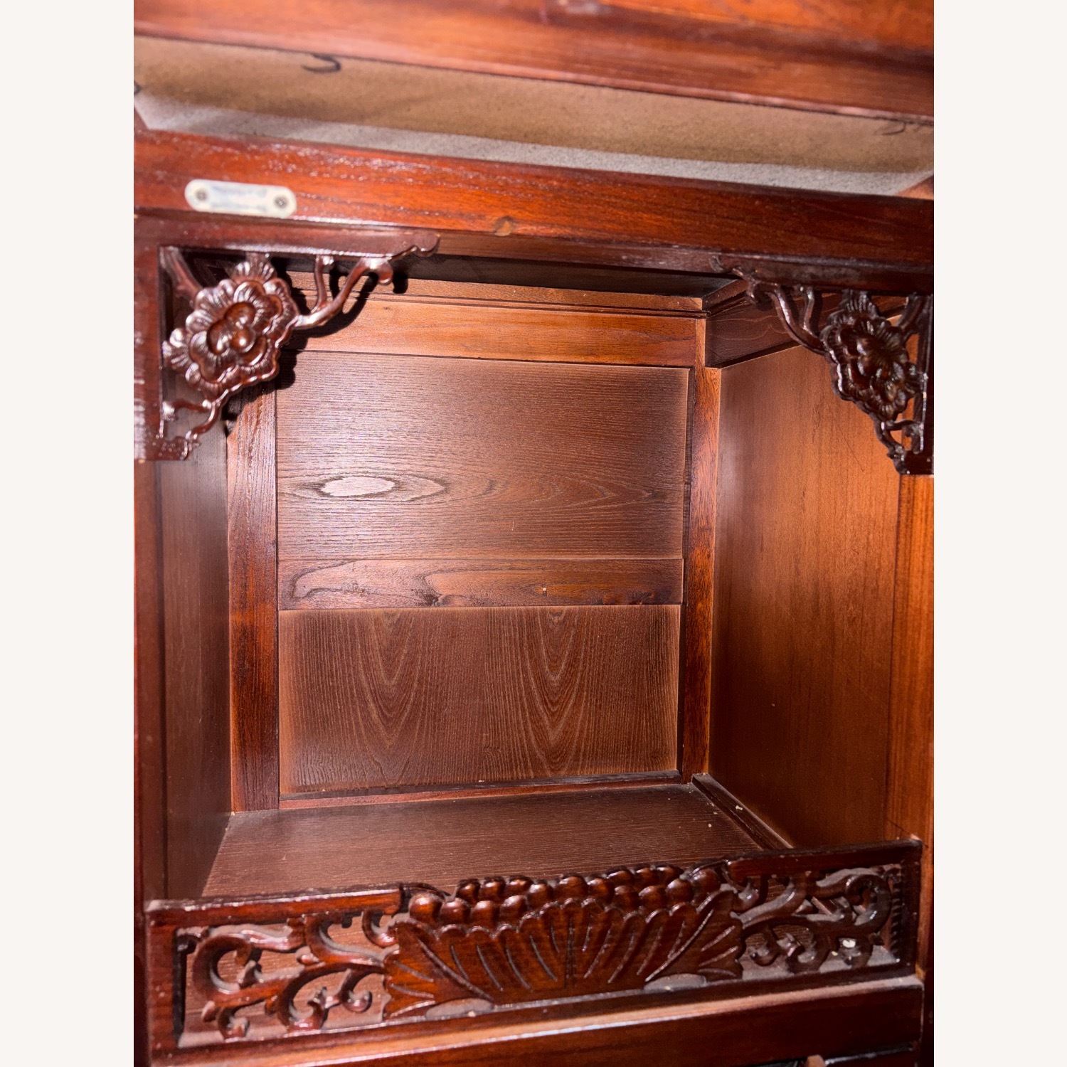 Vintage/Antique Dark Brown Wood Bar Cart - image-10