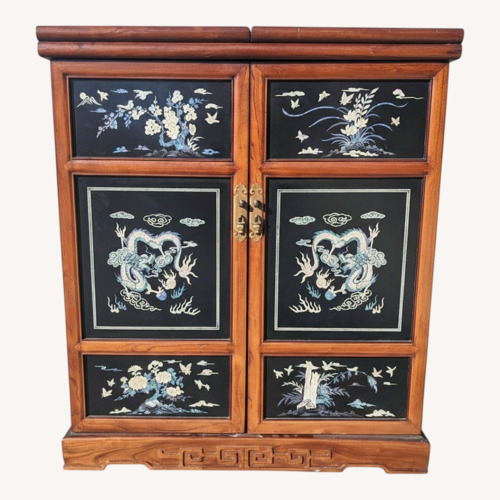 Used Vintage/Antique Dark Brown Wood Bar Cart for sale on AptDeco