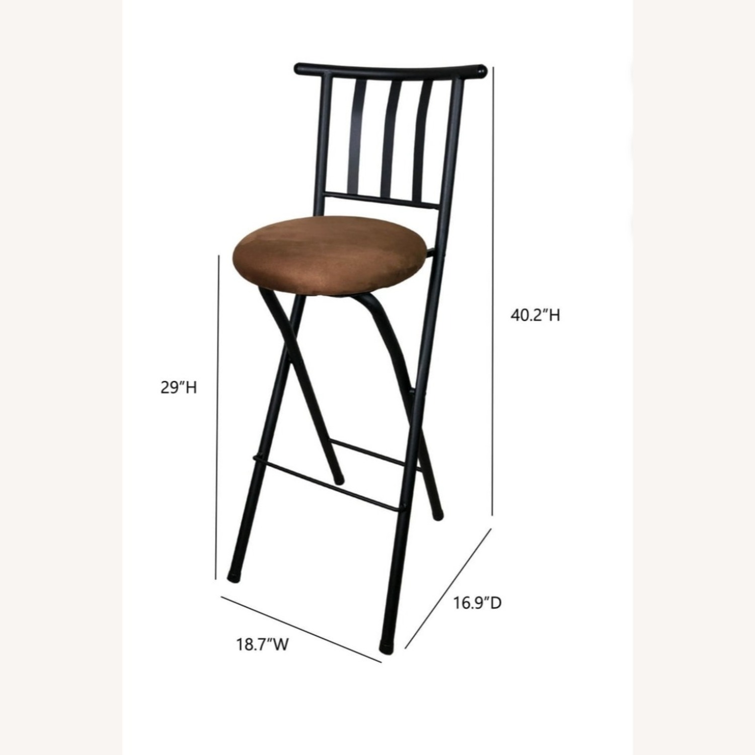 Walmart Mainstays Indoor Metal Folding Stool - image-1