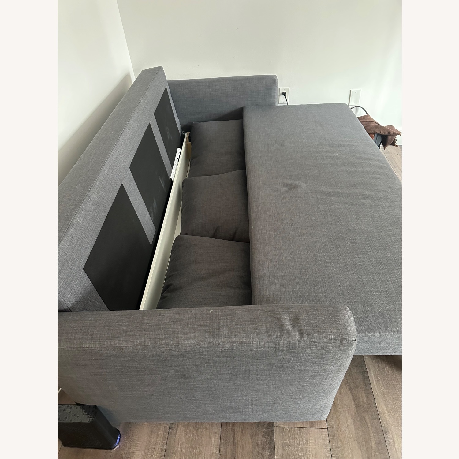 IKEA Light Gray Fabric Sleeper Sofa - image-2