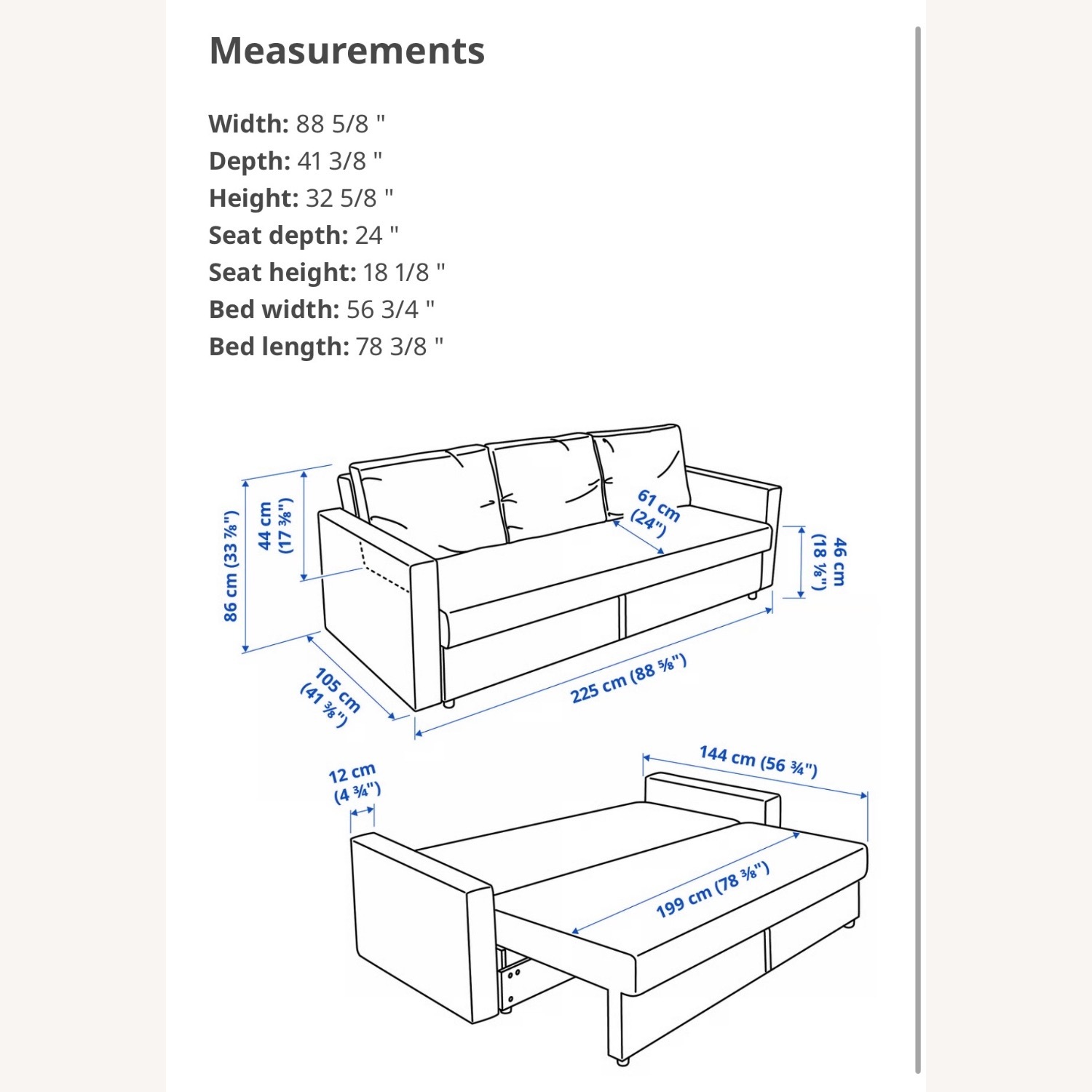 IKEA Light Gray Fabric Sleeper Sofa - image-4