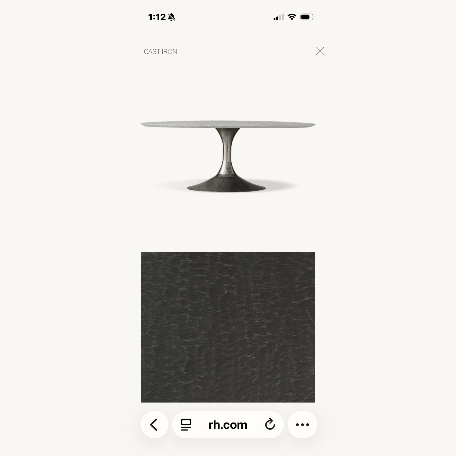 Restoration Hardware Aero Carrera Marble Dining Table - image-1