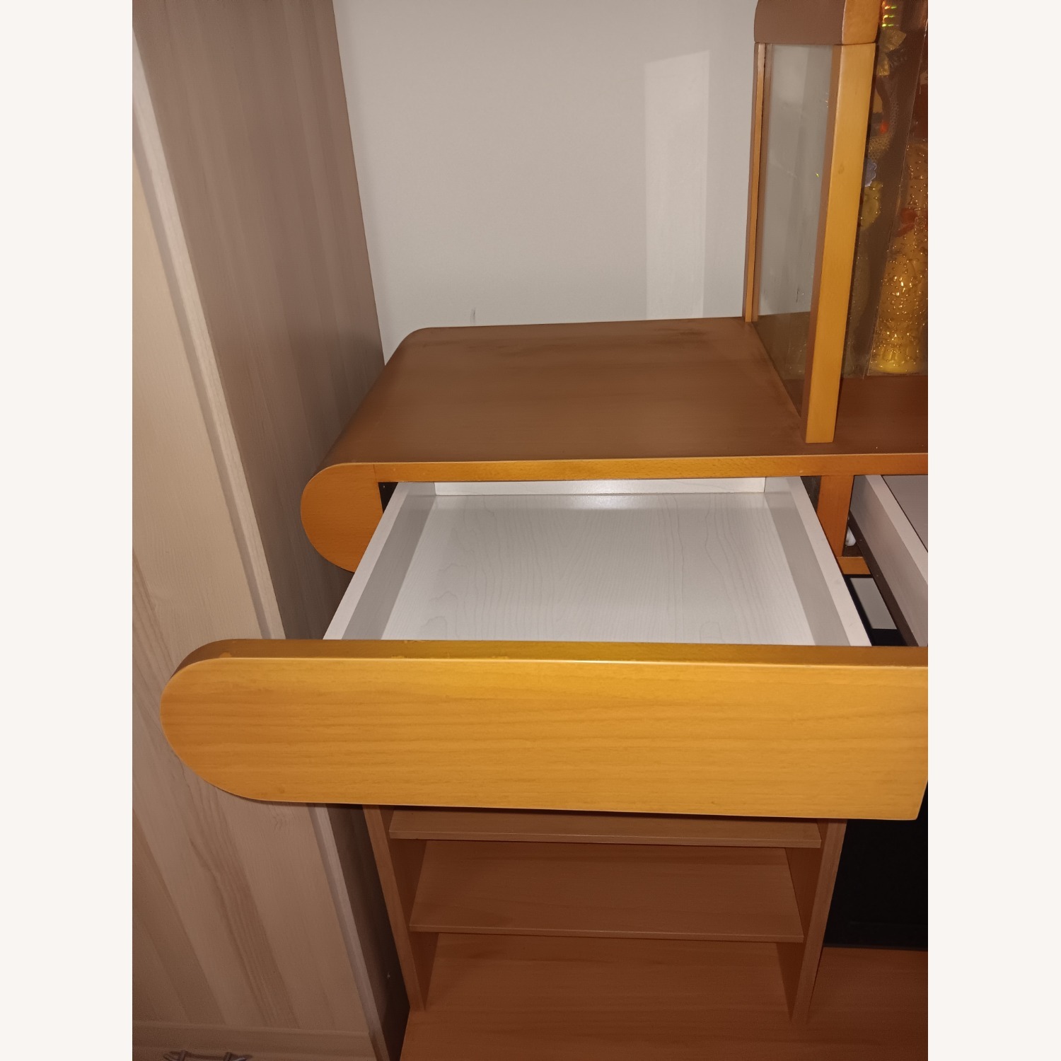 Light Brown Wood TV Cabinet - image-7