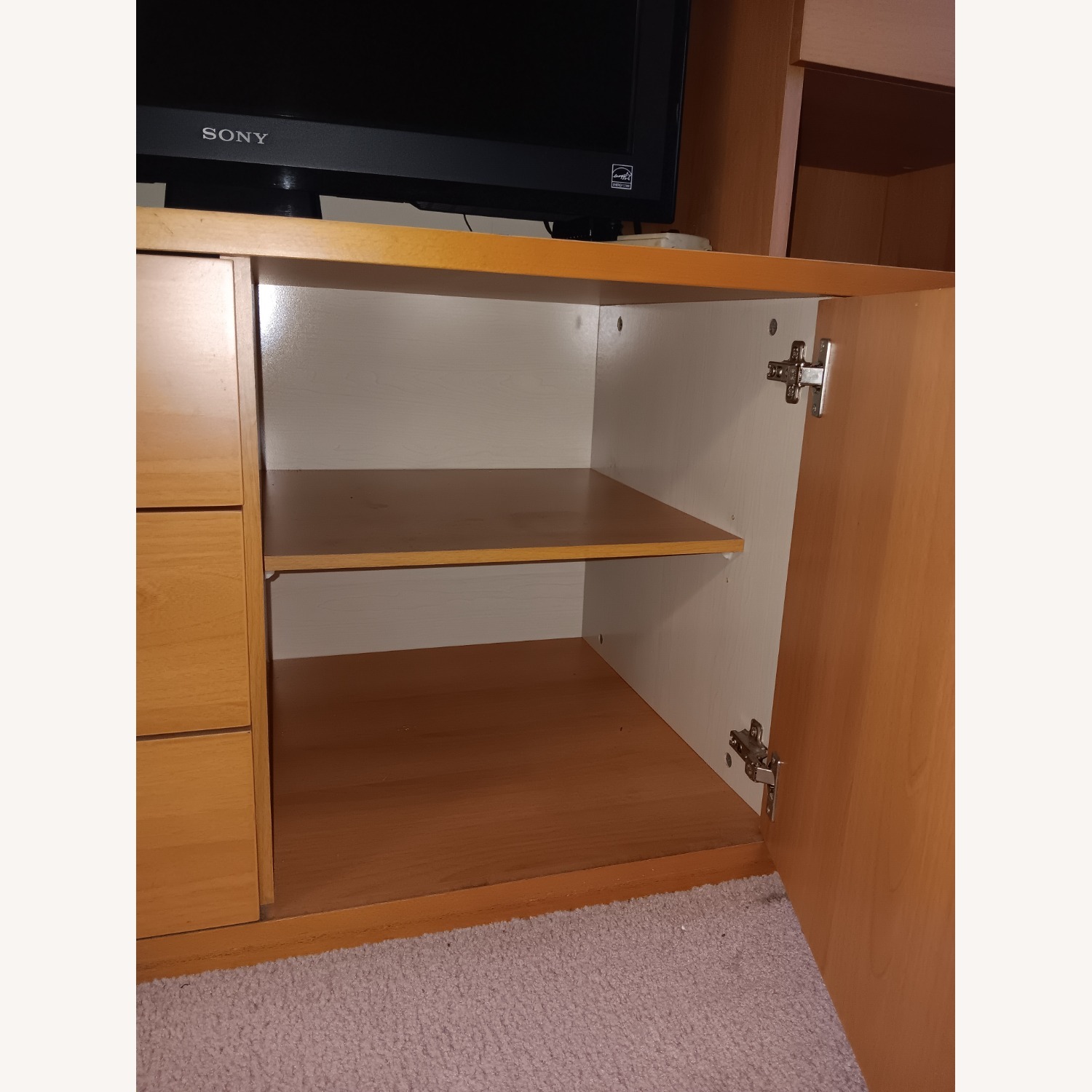 Light Brown Wood TV Cabinet - image-4