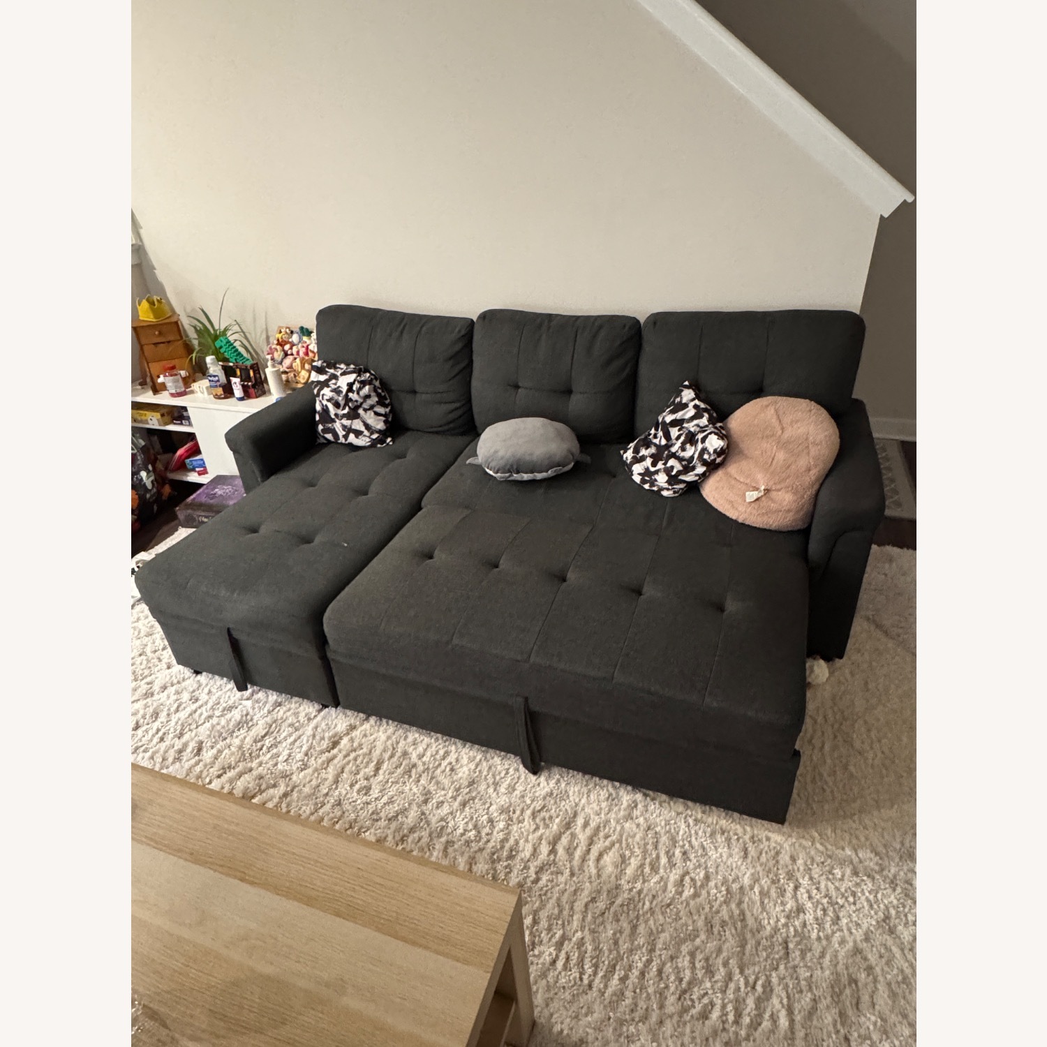 Wayfair Dark Gray Polyurethane Sleeper Sofa - image-2