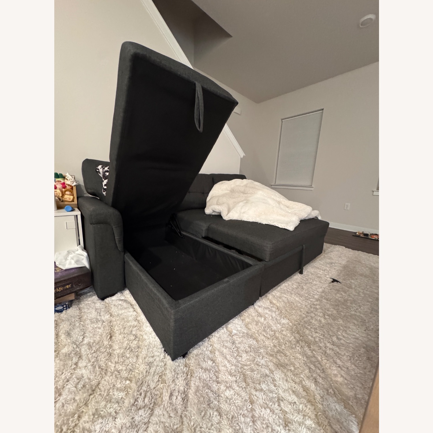 Wayfair Dark Gray Polyurethane Sleeper Sofa - image-3