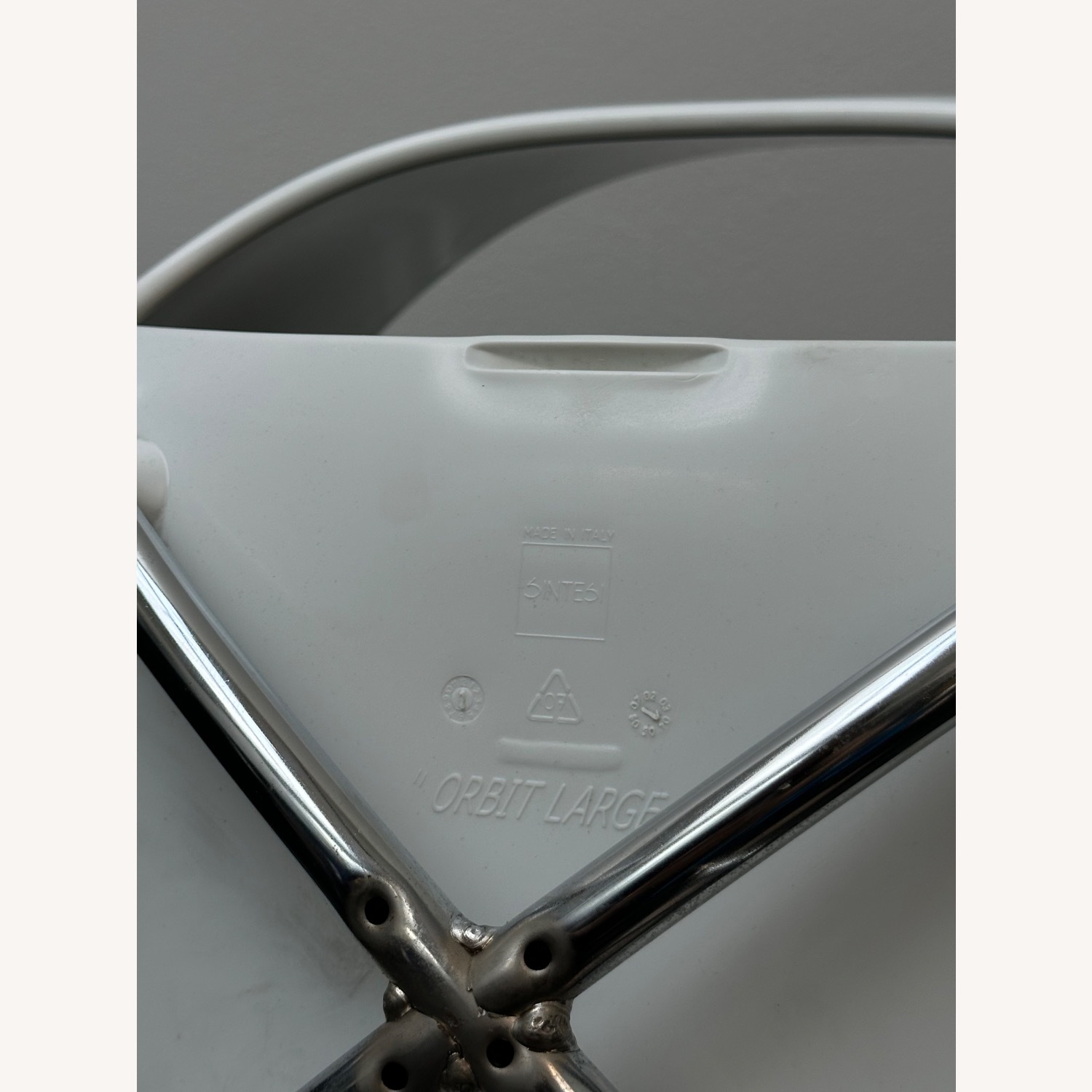 Vintage/Antique White Plastic Dining Chairs - image-6