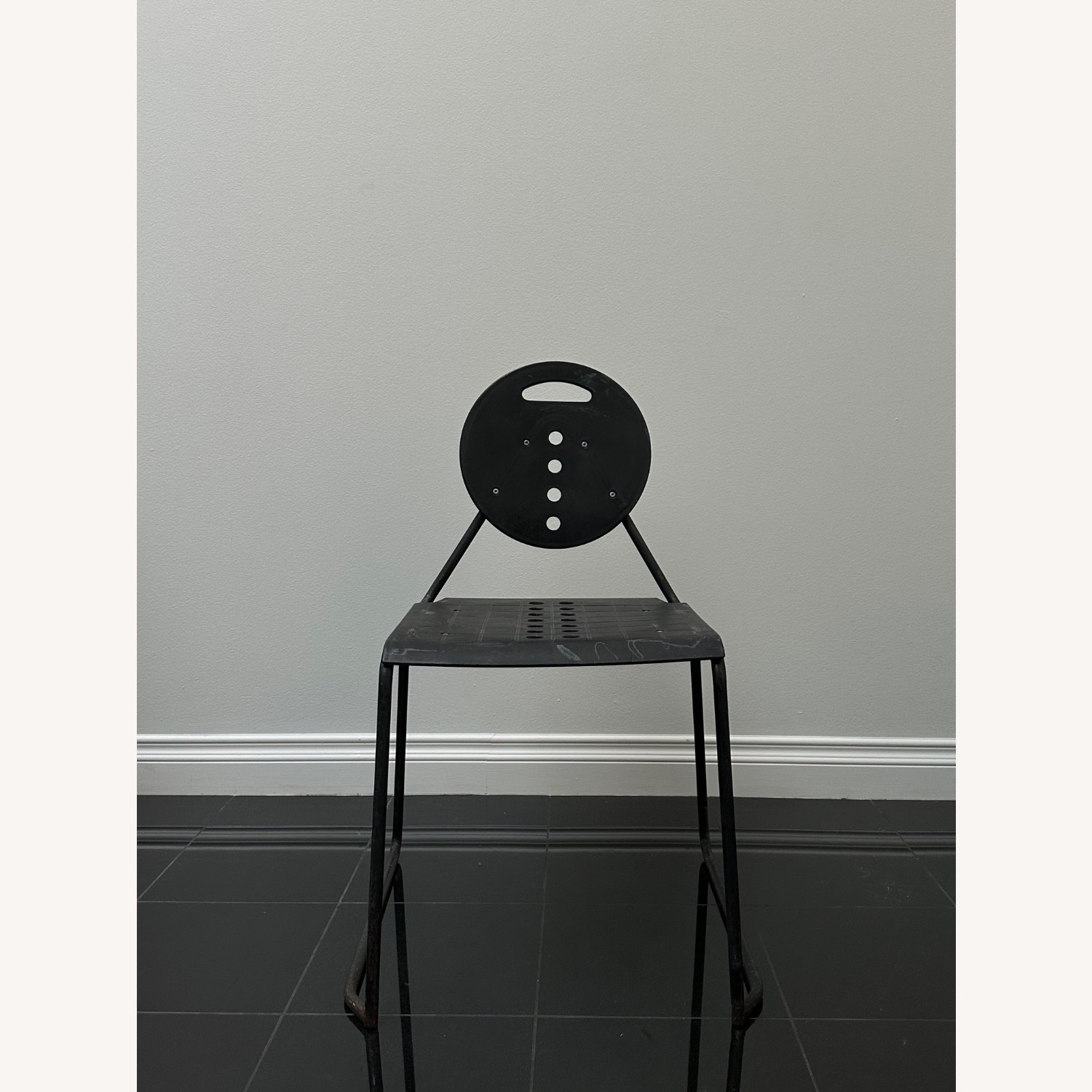 Vintage/Antique Segis Black Metal Dining Chairs - image-3