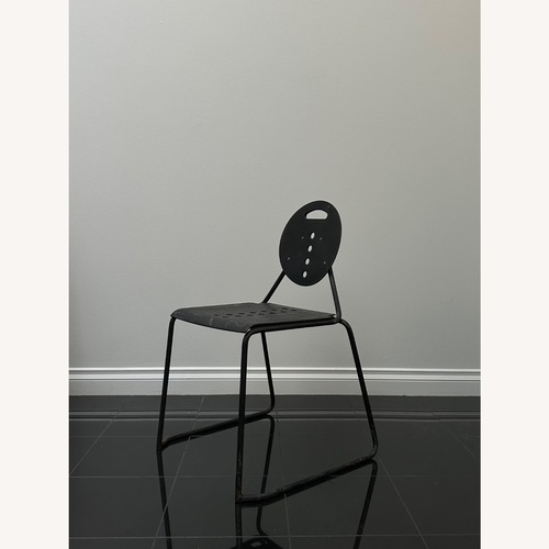 Used Vintage/Antique Segis Black Metal Dining Chairs for sale on AptDeco