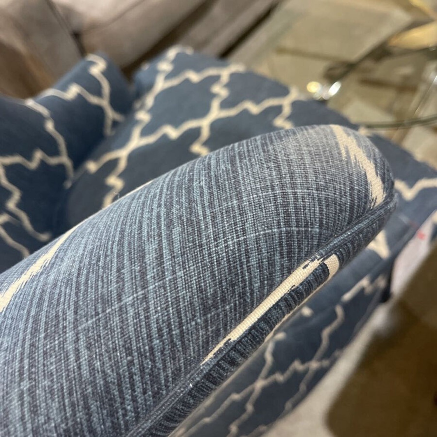 Modern Wingback Quatrefoil Pattern Chair - image-5