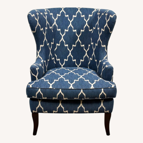 Used Modern Wingback Quatrefoil Pattern Chair for sale on AptDeco