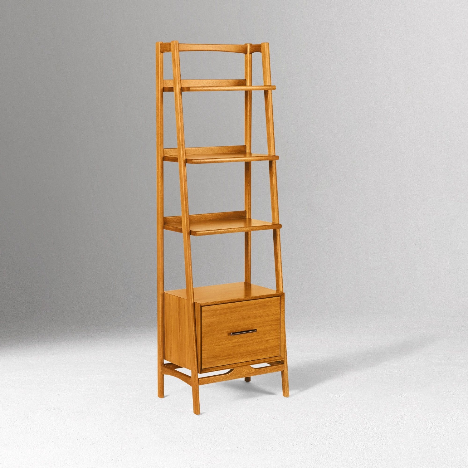 West Elm Mid Century Light Brown Wood Bookcase - image-5