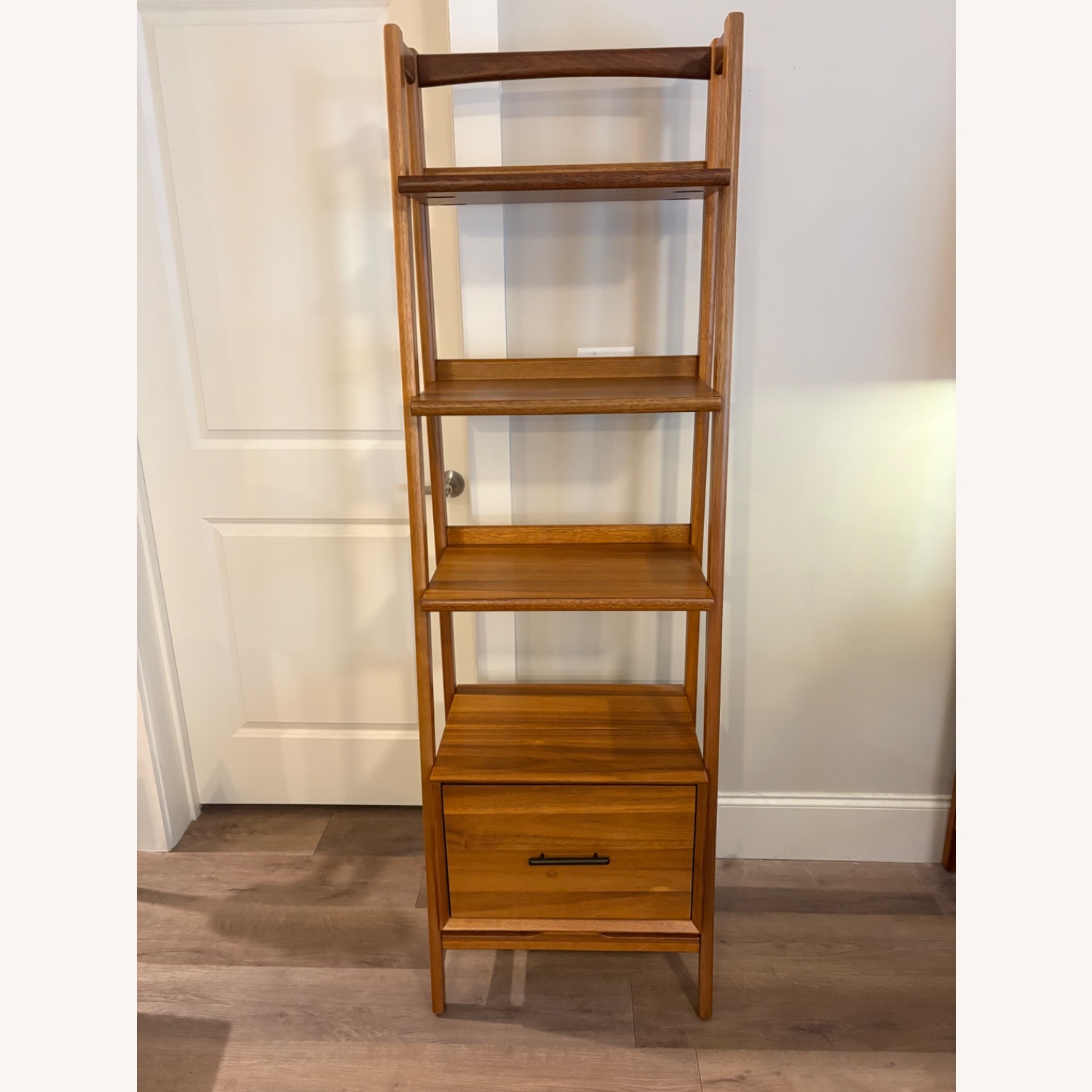 West Elm Mid Century Light Brown Wood Bookcase - image-2