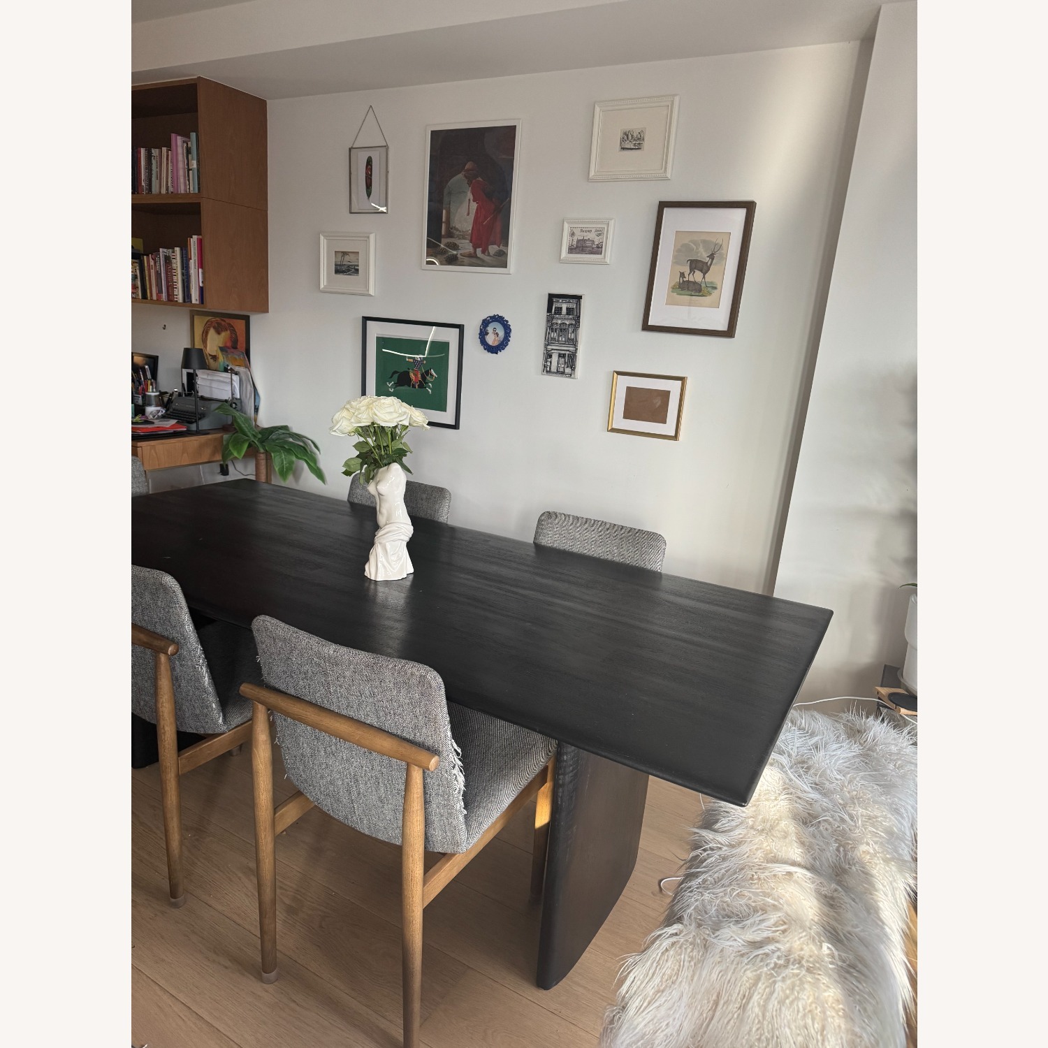 West Elm Anton Black Wood Dining Table - image-3