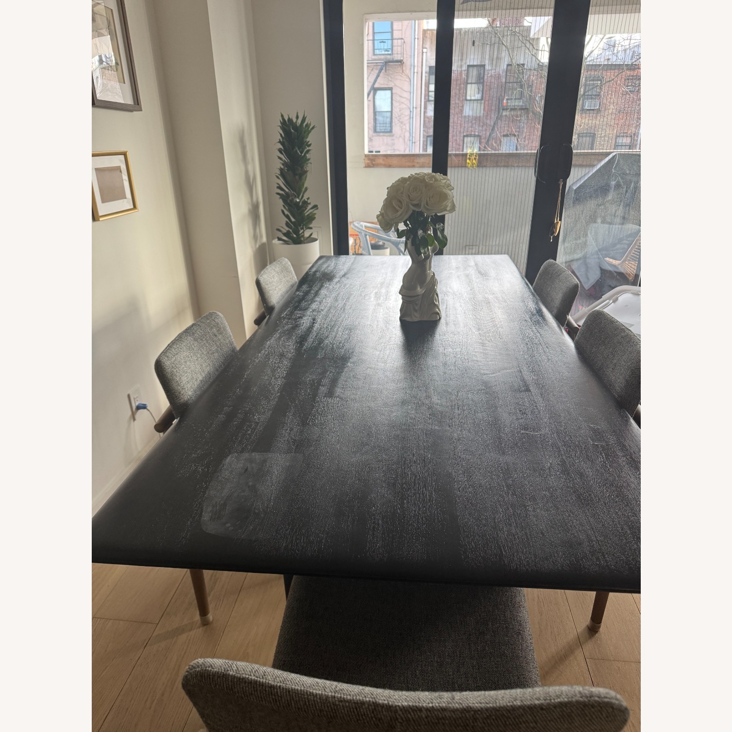 West Elm Anton Black Wood Dining Table - image-1