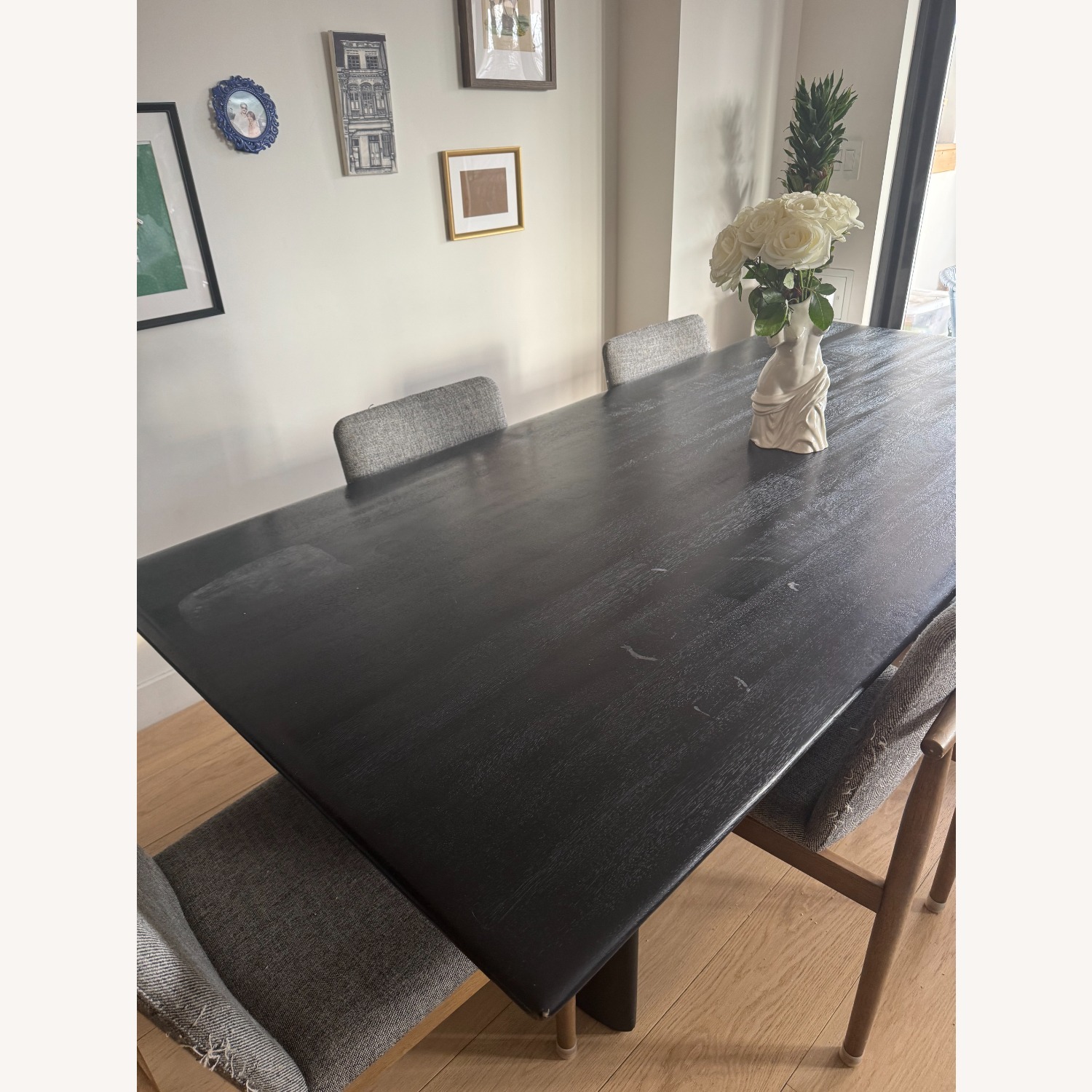 West Elm Anton Black Wood Dining Table - image-2