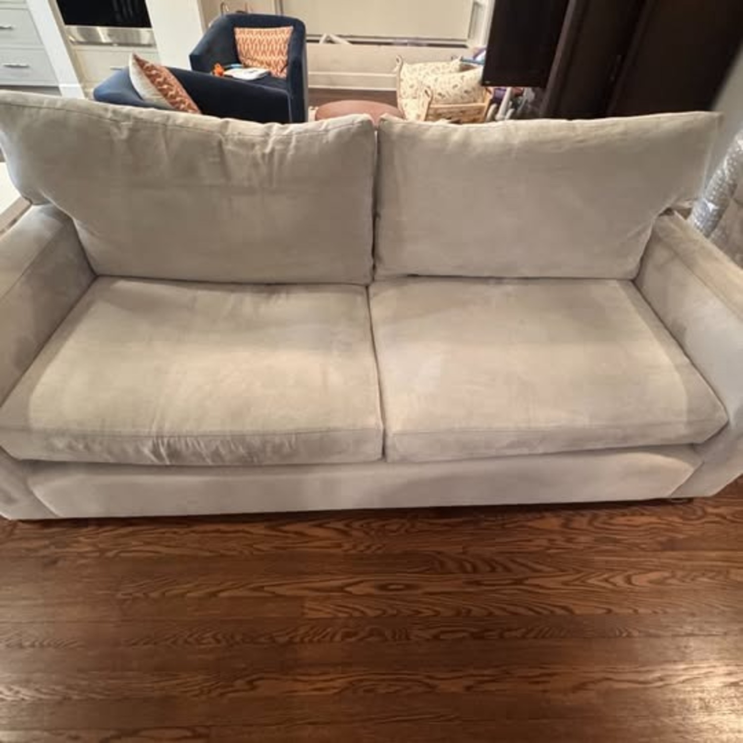 Crate & Barrel Axis II White Fabric 2 Seater Sofa - image-2