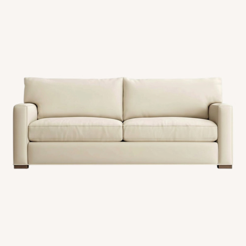 Used Crate & Barrel Axis II White Fabric 2 Seater Sofa for sale on AptDeco