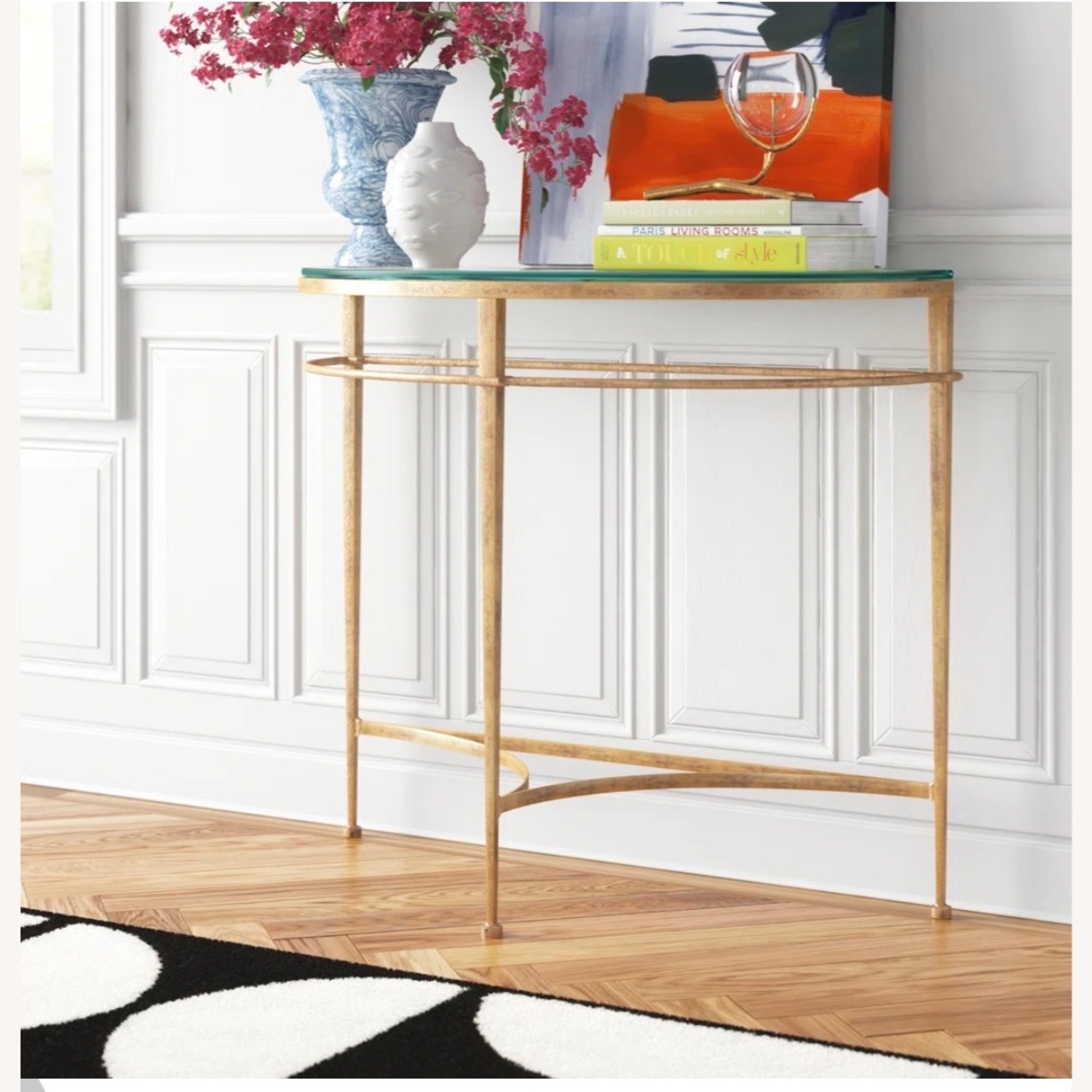 Etta Avenue Gold Glass Side Table - image-1