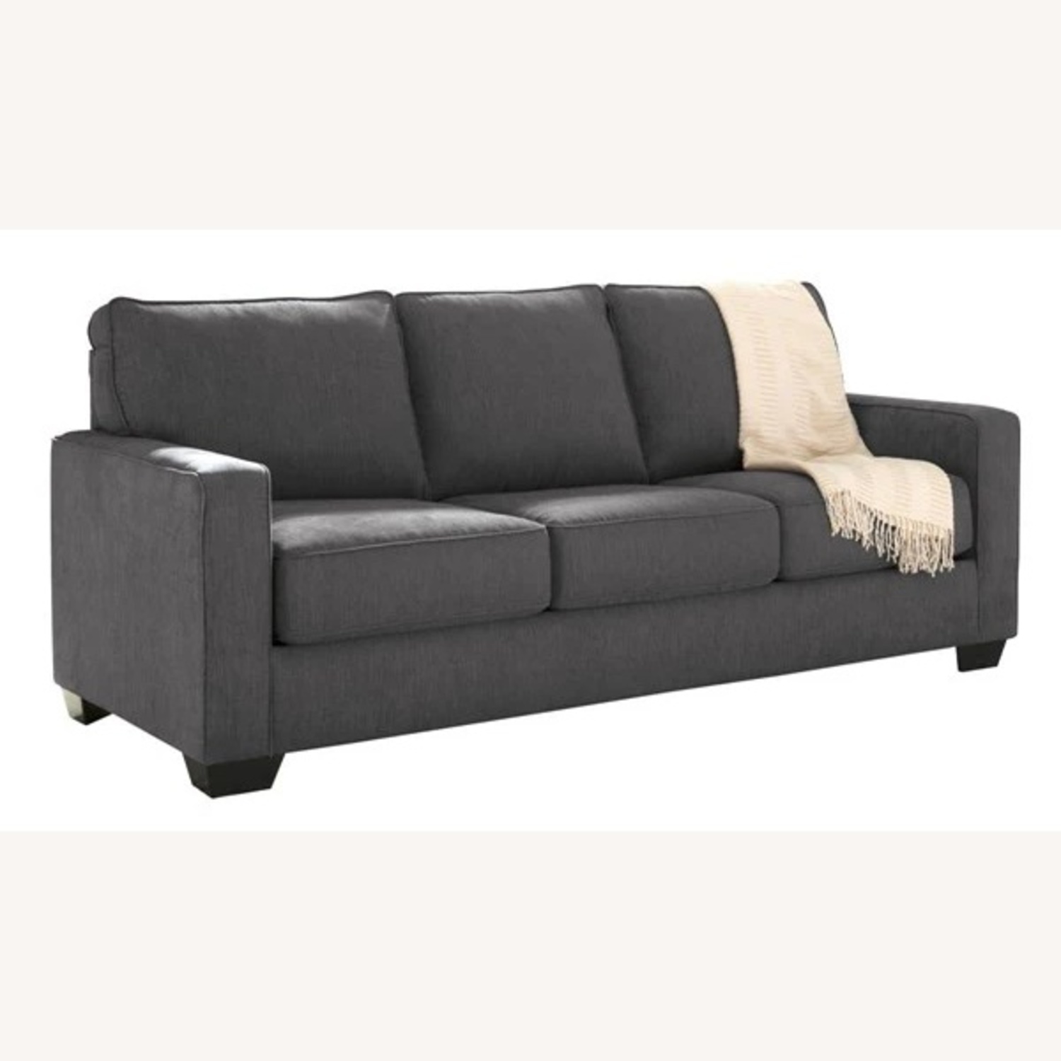 Ashley Furniture Dark Gray Fabric Sleeper Sofa - image-4