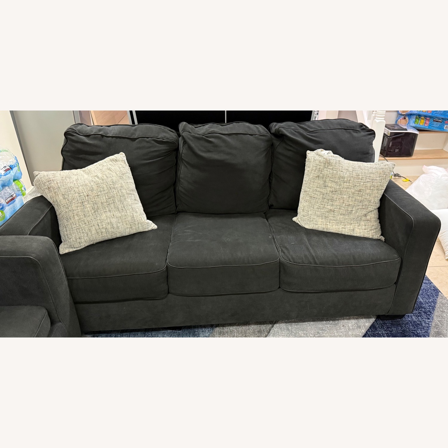 Ashley Furniture Zeb Dark Gray Fabric Sleeper Sofa - image-2