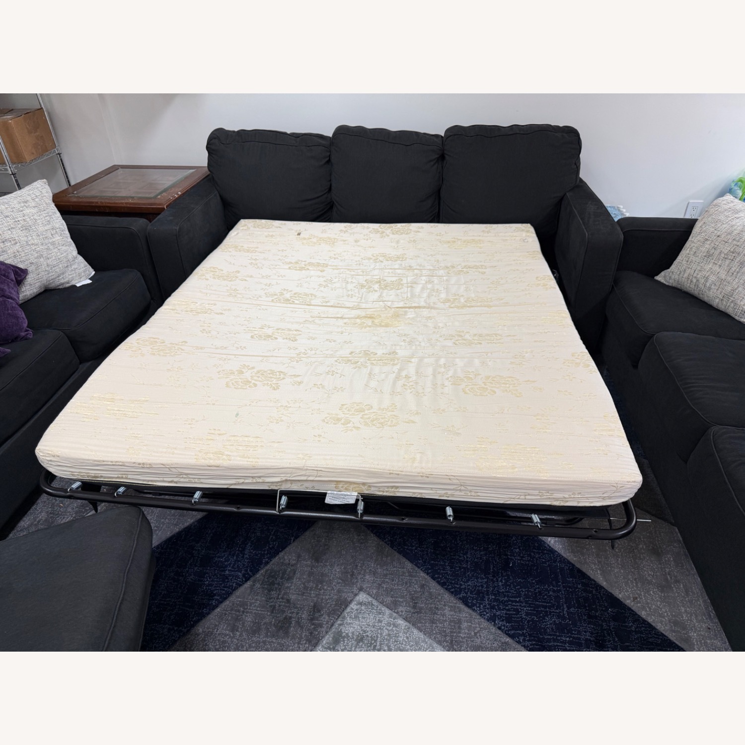 Ashley Furniture Zeb Dark Gray Fabric Sleeper Sofa - image-4