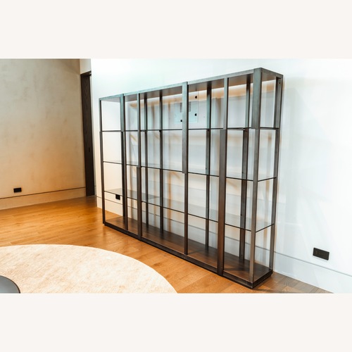 Used Dark Gray Metal Shelf for sale on AptDeco