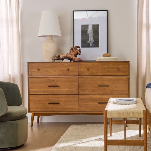 Used West Elm Mid-Century 6-Drawer Dresser (56") for sale on AptDeco