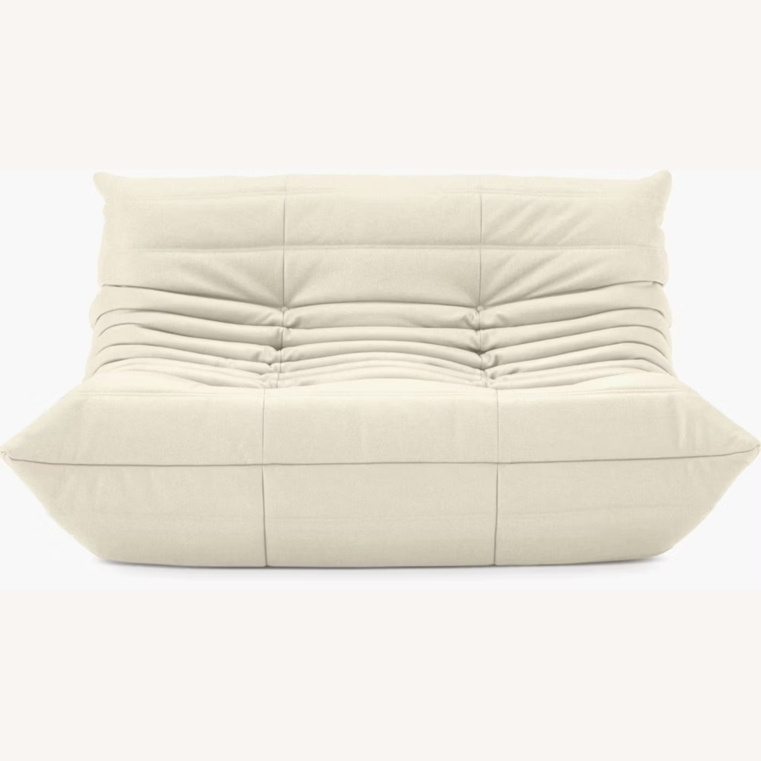 Ligne Roset Togo Light Gray Suede Loveseat - image-4