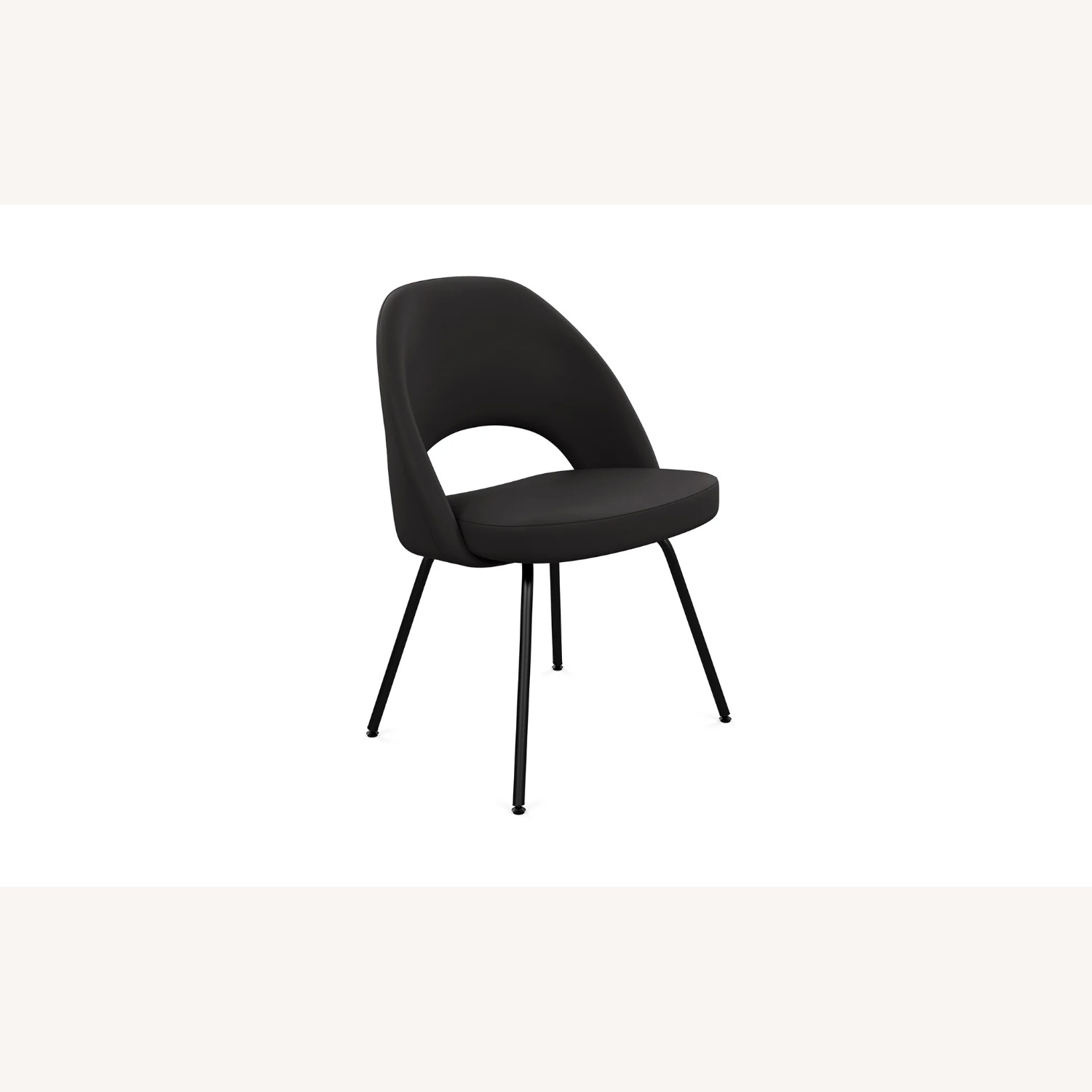 Knoll Saarinen Black Leather Dining Chair - image-4