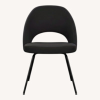Knoll Saarinen Black Leather Dining Chair