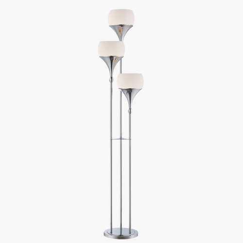 Used Polished Chrome Torchiere Floor Lamp for sale on AptDeco