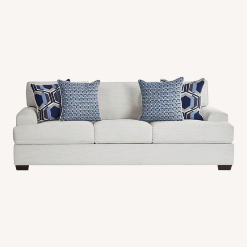 Used Rooms To Go Hutchinson Light Brown Fabric 3+ Seater Sofa for sale on AptDeco