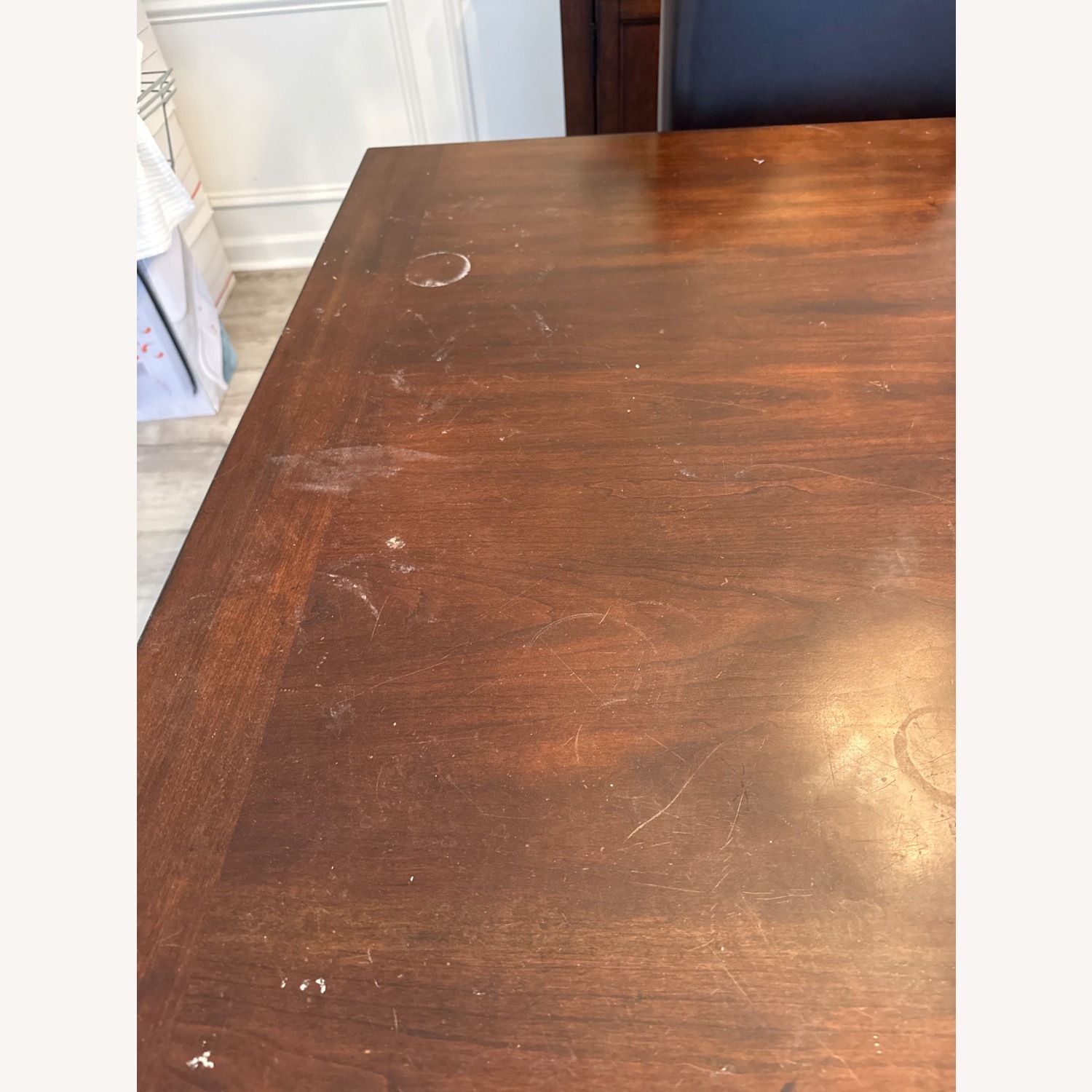 Havertys Dark Brown Wood Dining Table - image-5