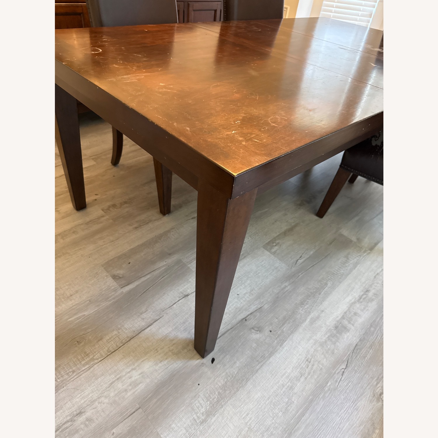 Havertys Dark Brown Wood Dining Table - image-3