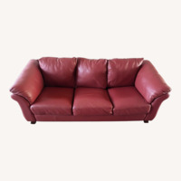 3 Cushion Italian Red Sofa