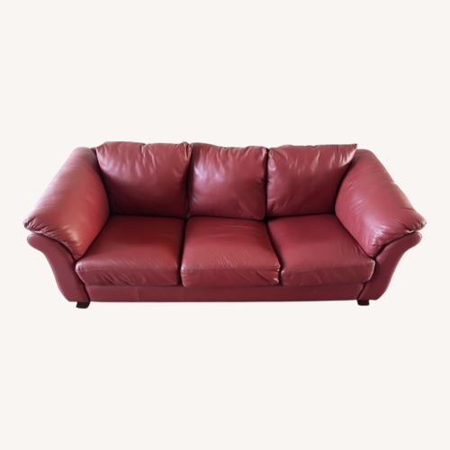 Used 3 Cushion Italian Red Sofa for sale on AptDeco