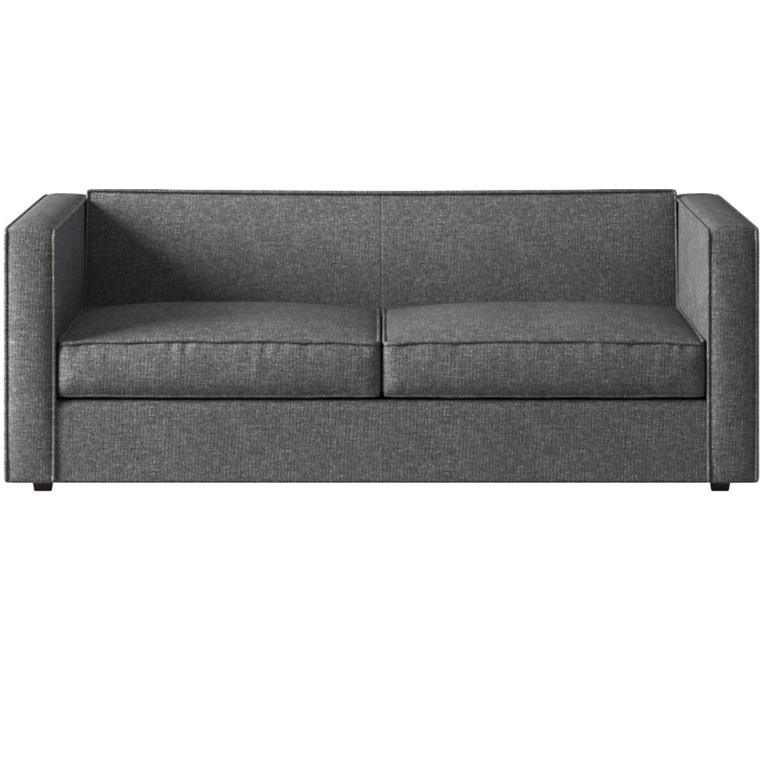 CB2 Club Dark Gray Fabric 2 Seater Sofa - image-7
