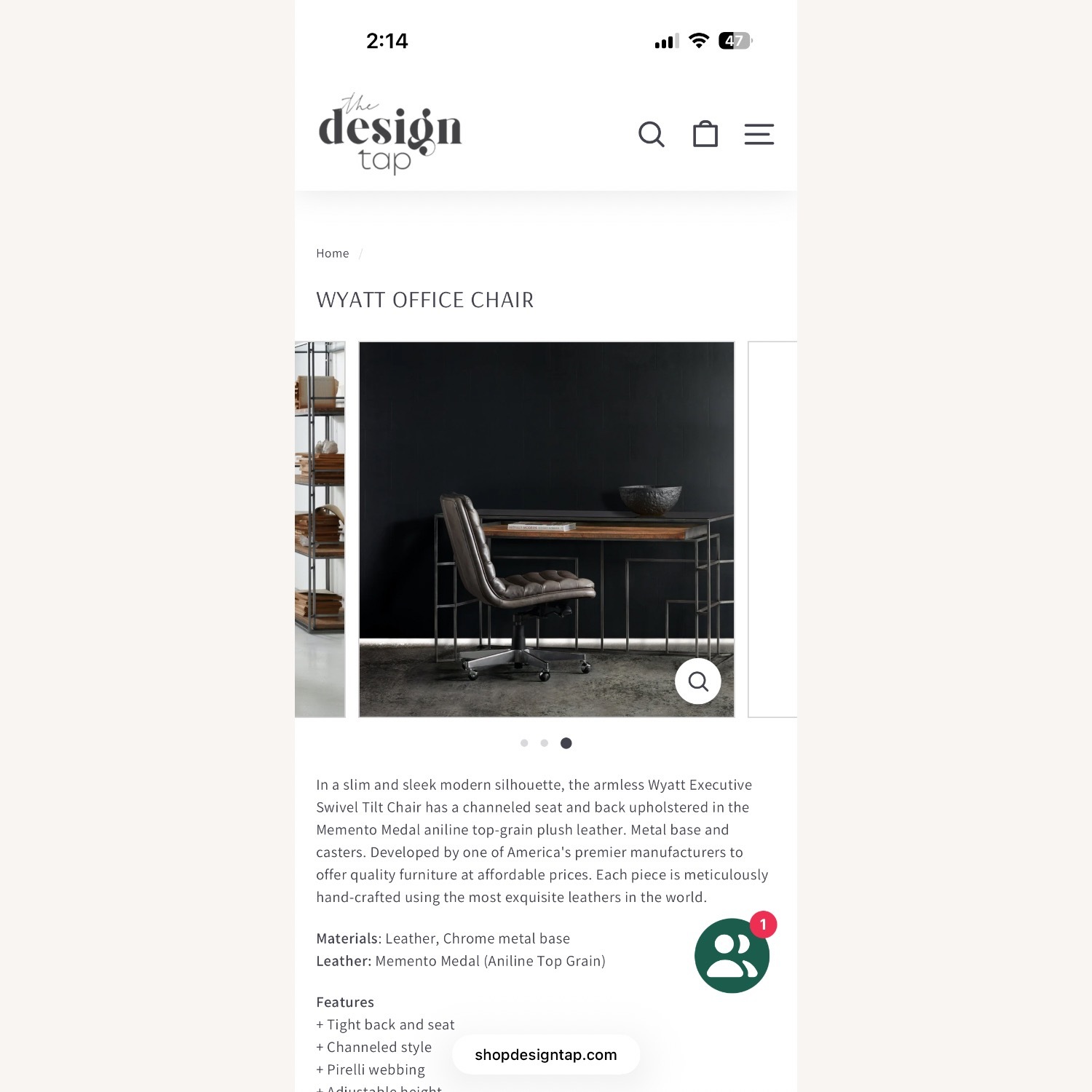 Hooker Furniture Wyatt Leather Office Chair - image-6